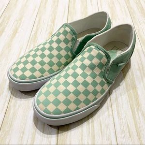 Vans Asher Checkerboard Slip On Shoes